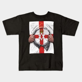 Northern Ireland Flag English Flag Ripped - Gift for Irish From Northern Ireland Kids T-Shirt